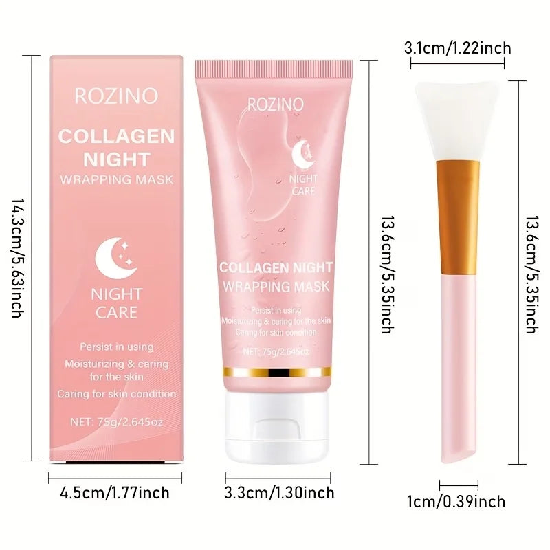 Collagen Overnight Facial Mask With Hyaluronic Acid For Hydration