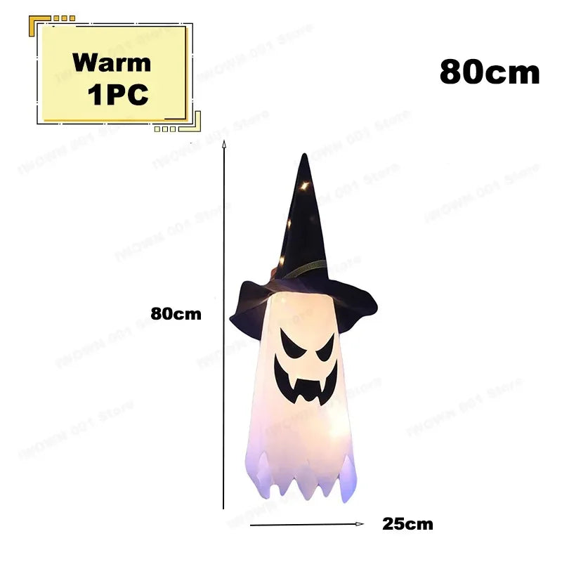 Hanging Ghost Halloween Decoration With LED Lights For Outdoor Decor