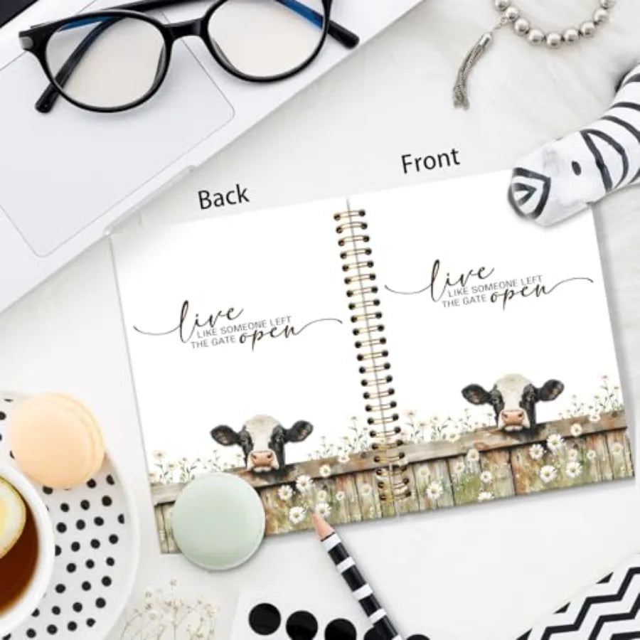 Live Like Someone Left The Gate Open Cow Notebook Keepsake