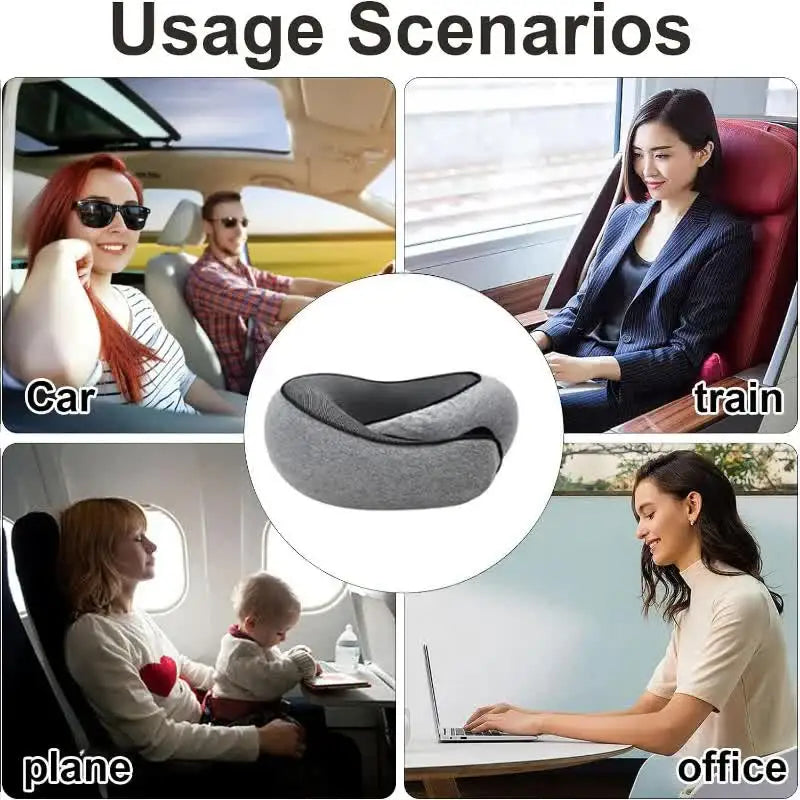Snail Style Memory Foam Travel Neck Pillow U Shaped Support