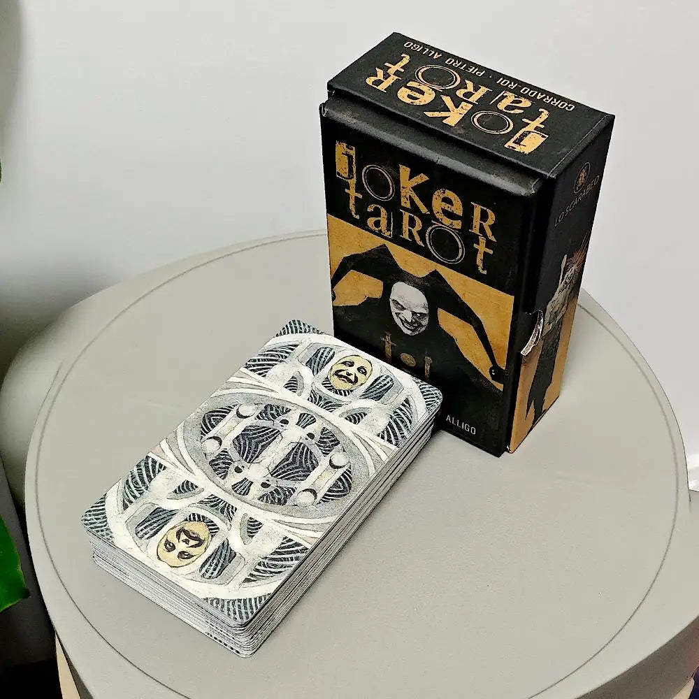 Dark Gothic Joker Tarot Deck With Premium Embossed Cards