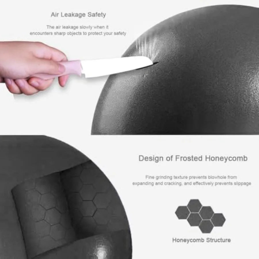 Two Pack Anti-Burst Pilates Yoga Exercise Balls For Core Training