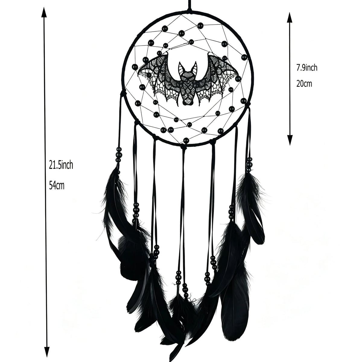Gothic Bat Dreamcatcher Wall Hanging For Halloween Home Decor