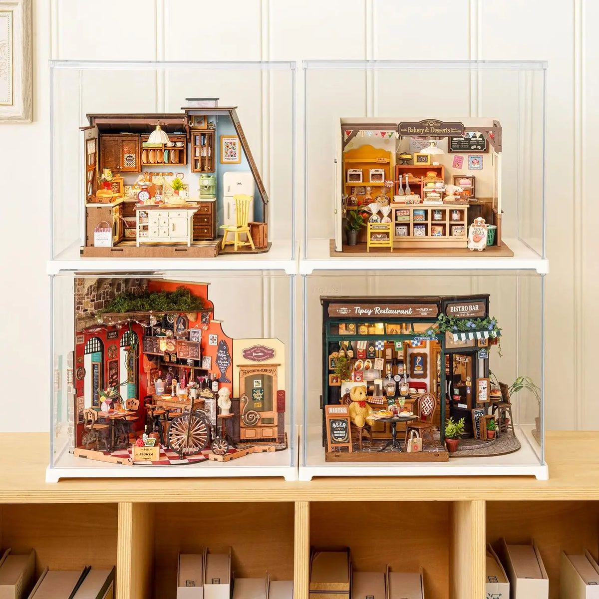 Robotime DIY Miniature Baking Kitchen Dollhouse Book Nook Kit