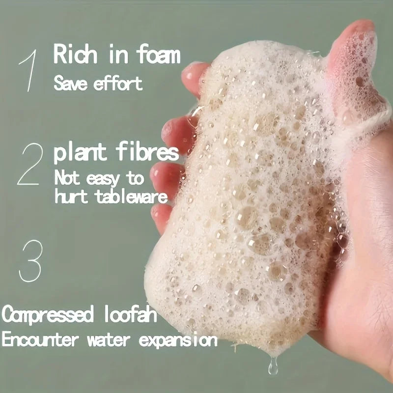 Natural Loofah Exfoliating Sponges And Bamboo Fiber Cleaning Pads