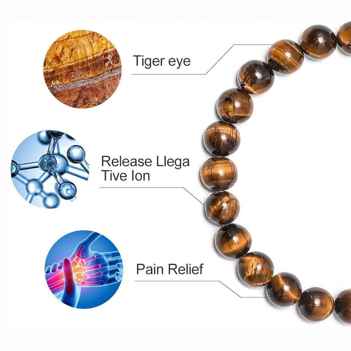3 Style 8mm Natural Handmade Bracelets