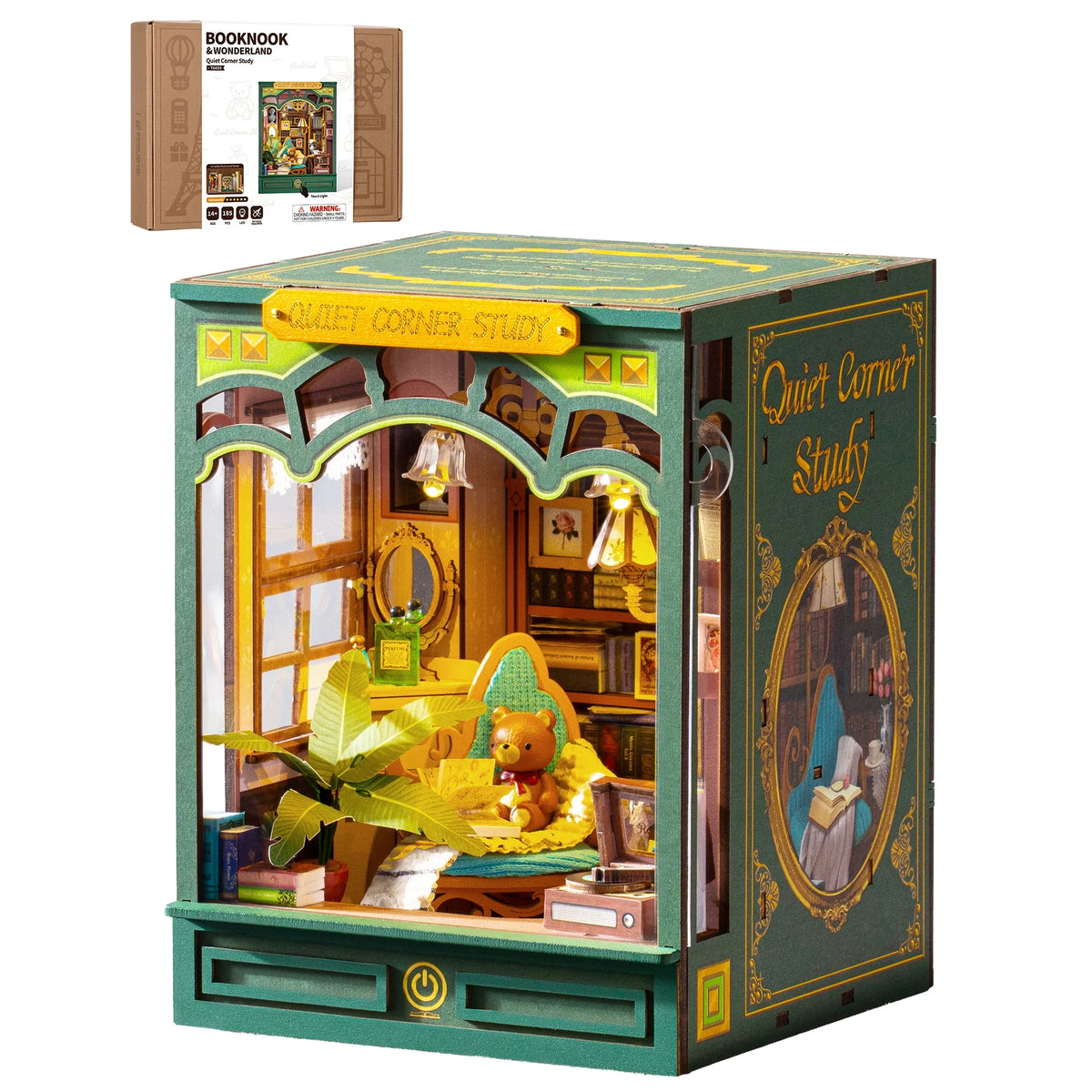 Rolife Quiet Corner Study Book Nook Diy Miniature Model Kit