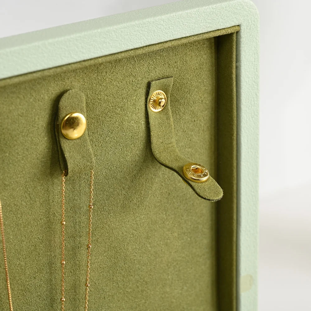 Oirlv Velvet Jewelry Box With Secure Lock And Dividers