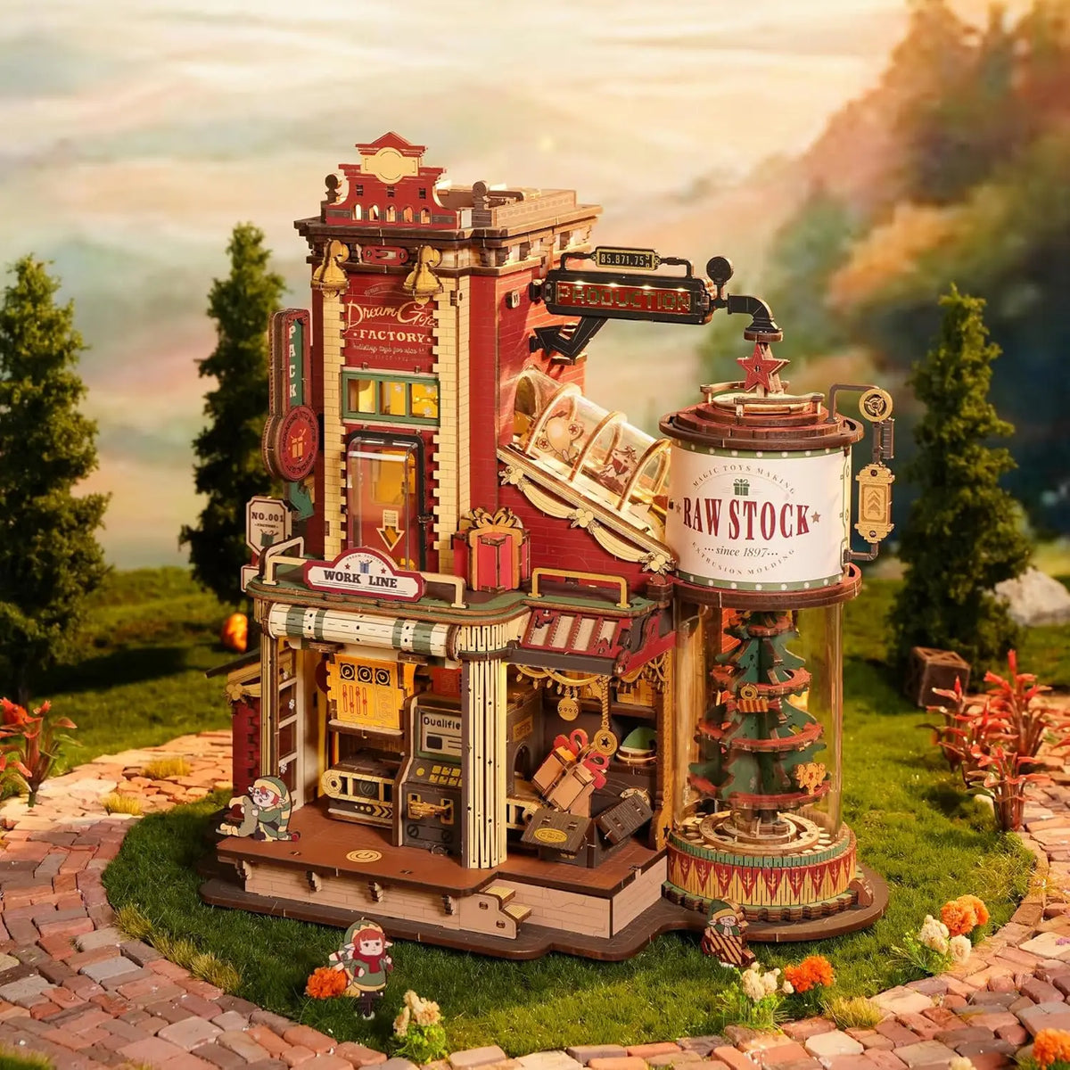 ROKR Wooden Mini Dollhouse 3D Puzzle Model Building Kit