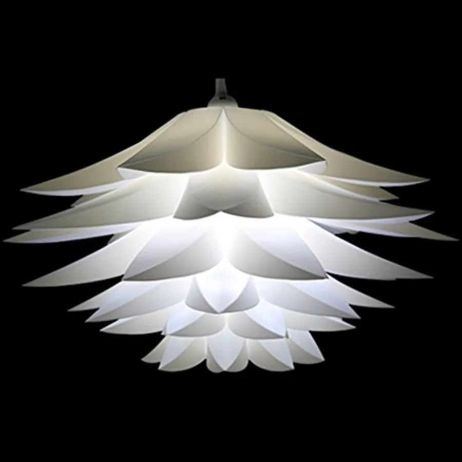 DIY Magnetic Jigsaw Lotus Flower Lamp Shade Plastic Pendant Lighting