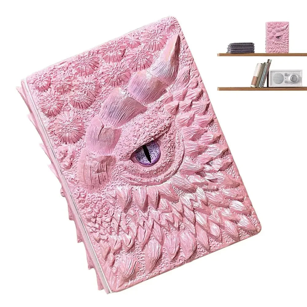 3D Dragon Eye Vintage Embossed Writing Journal For Dragon Lovers