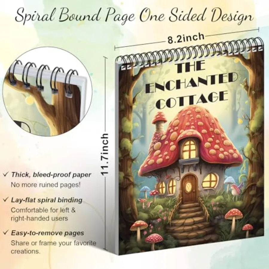 Adult Coloring Book for Women Relaxation Spiral Bound One Sided