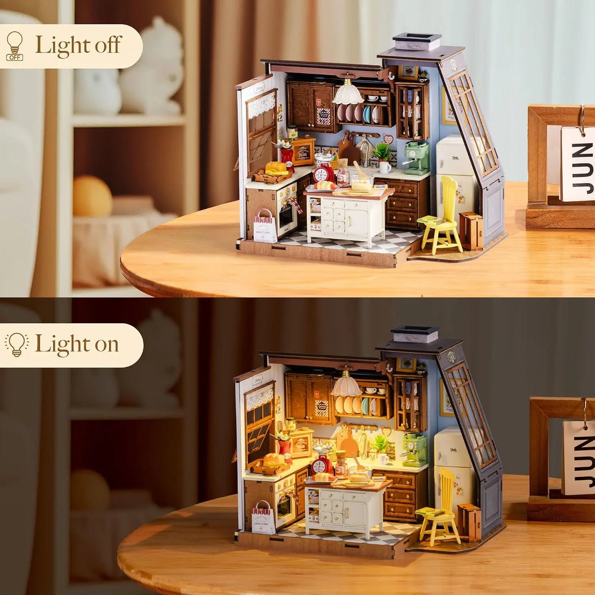Robotime DIY Miniature Baking Kitchen Dollhouse Book Nook Kit