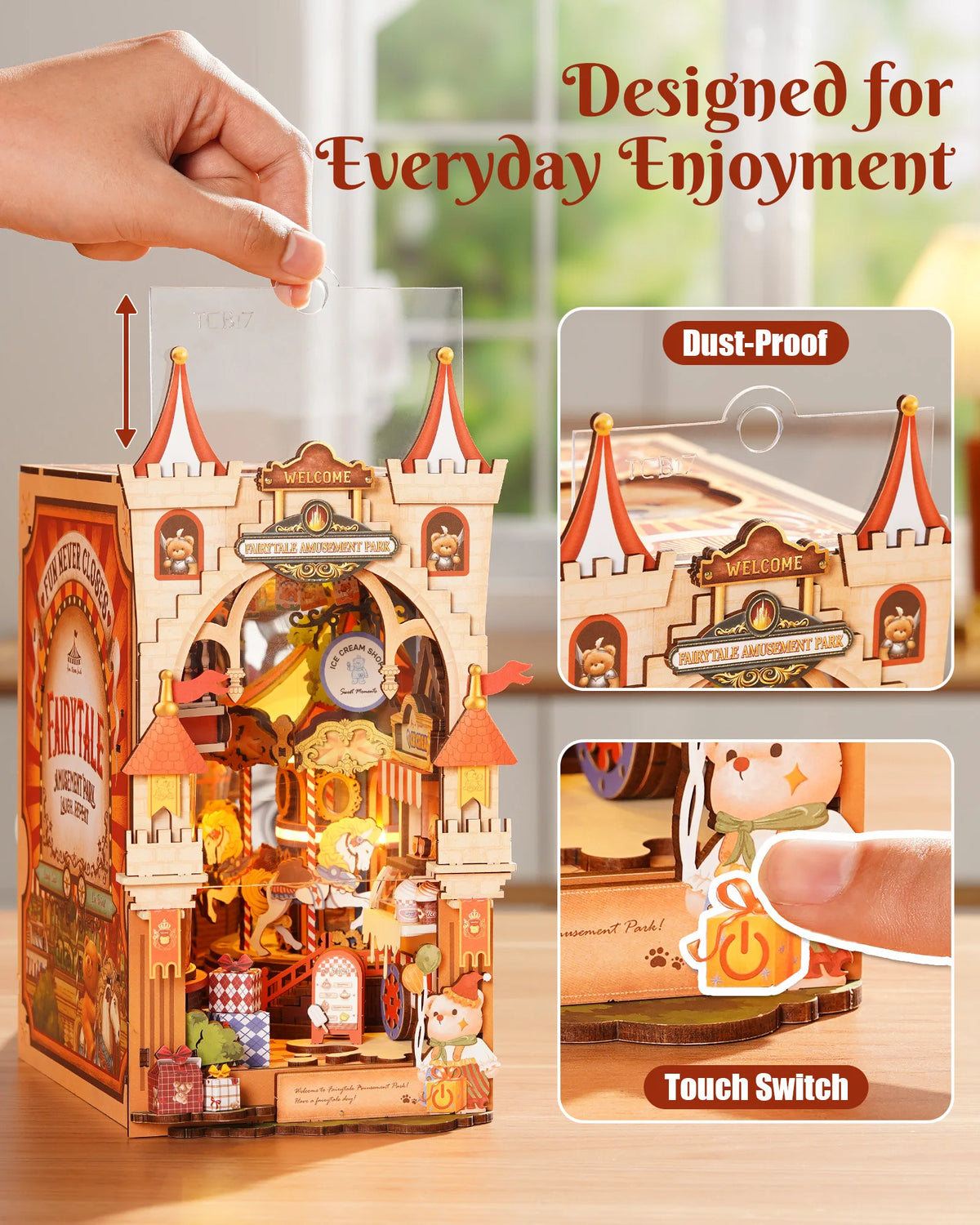 Rolife Fairytale Amusement Park DIY Book Nook Kit With LED