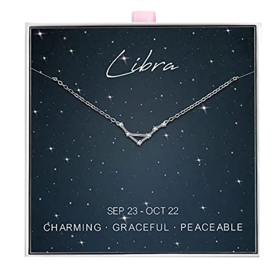 925 Sterling Silver Constellation Horoscope Necklace For Women