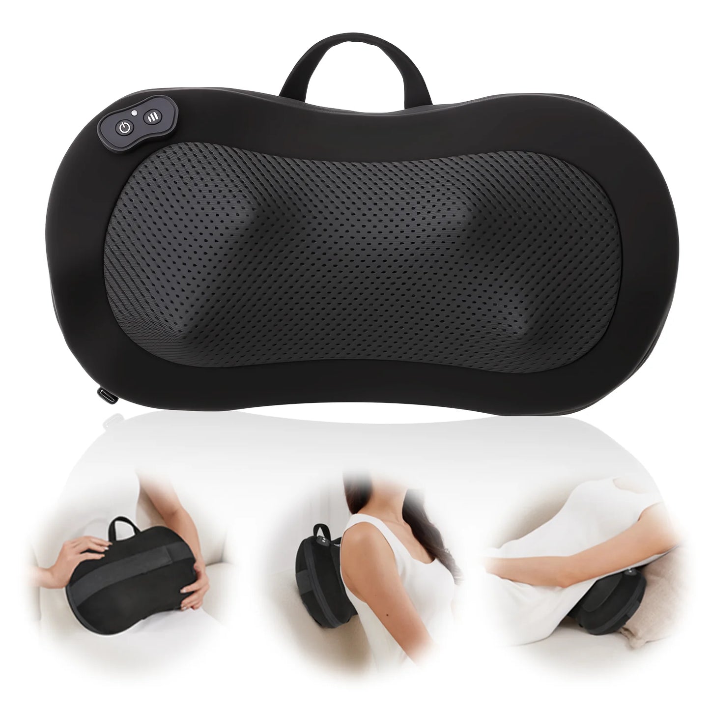 LEERCON 3D Shiatsu Neck and Back Massager Pillow With Heat