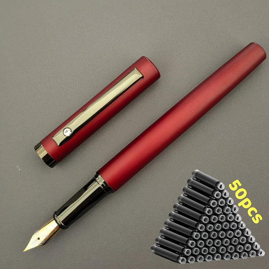 Fountain Pen With 50 Ink Cartridges 0.5mm Fine Nib