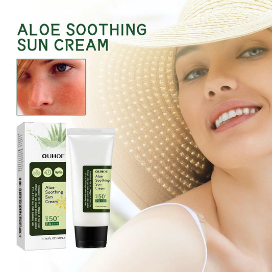 Ouhoe Aloe Vera Sunscreen SPF 50 Hydrating Cream For Daily Sun Protection