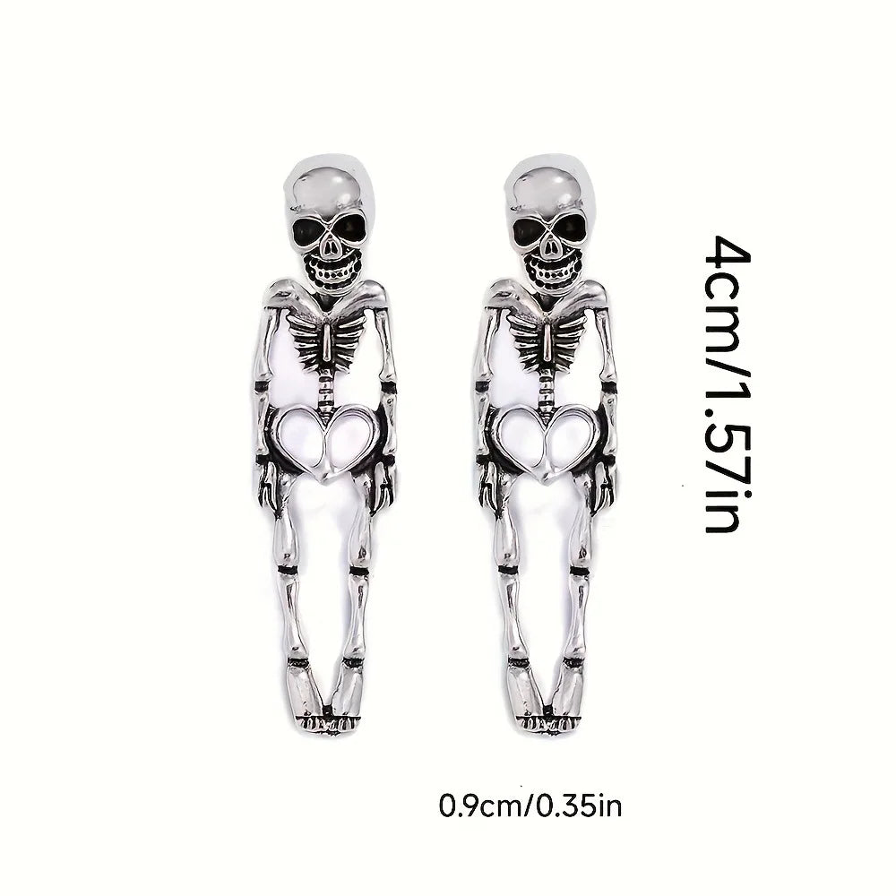 Premium Punk Gothic Skeleton Drop Earrings For Women