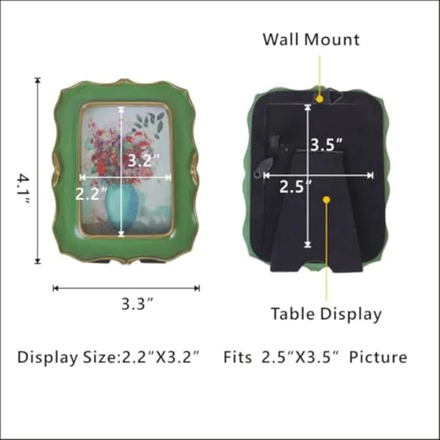 Vintage Ornamental Acrylic Photo Frame Wall Mount Tabletop