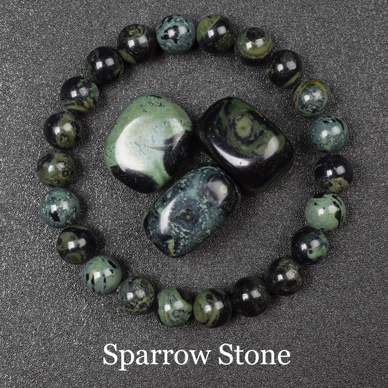 QLDDDstar Natural Golden Obsidian Stone Beaded Bracelet For Men And Women