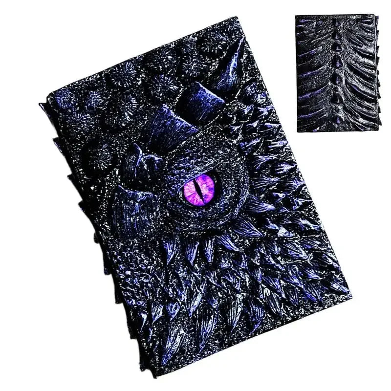3D Dragon Eye Vintage Embossed Writing Journal For Dragon Lovers