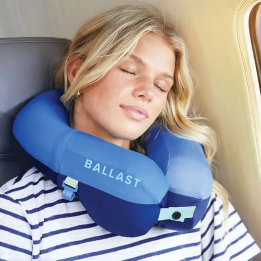Beach and Travel Inflatable Neck Pillow for Airplanes