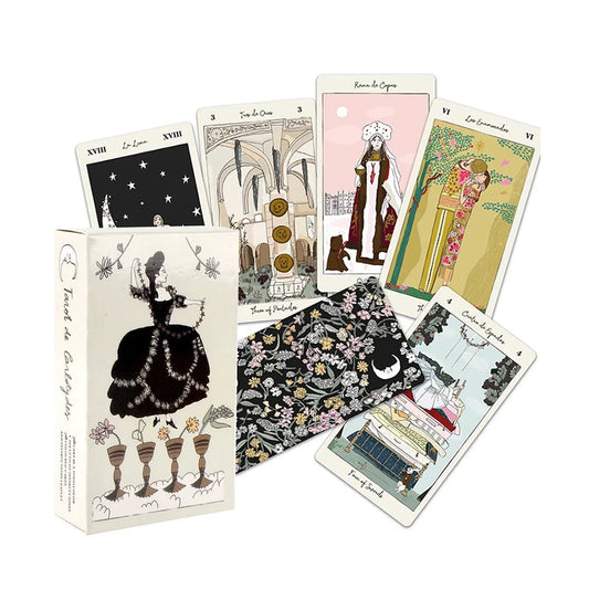 78 Card Tarot De Carlotydes Deck Vintage Gothic Artwork