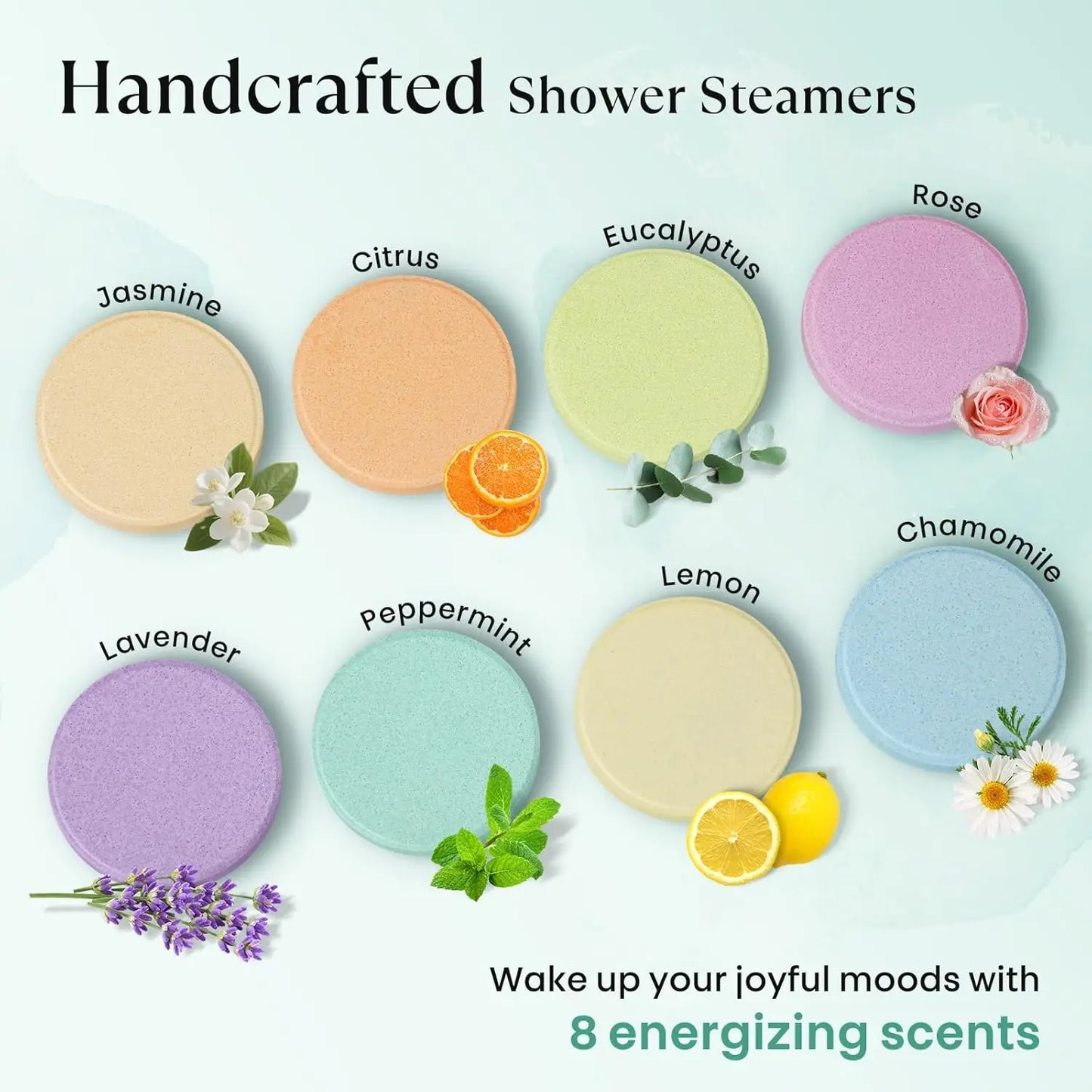 Shower Steamers Aromatherapy – Birthday Gifts for Women, Natural Essential Oils Bath Bombs for Self Care Relaxation Home SPA