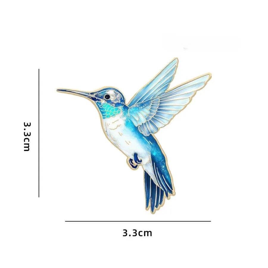 Modern Hummingbird Enamel Brooch With Zinc Alloy Lapel Pin