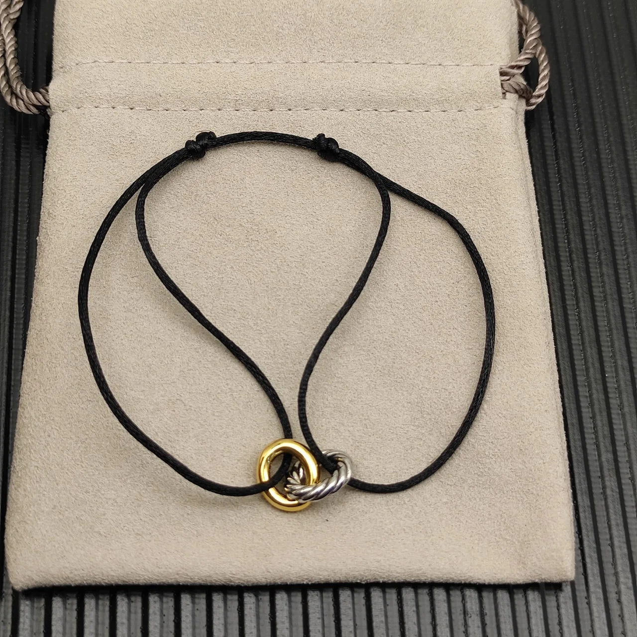 Lexington Double Ring Nylon Rope Bracelet For Men And Women