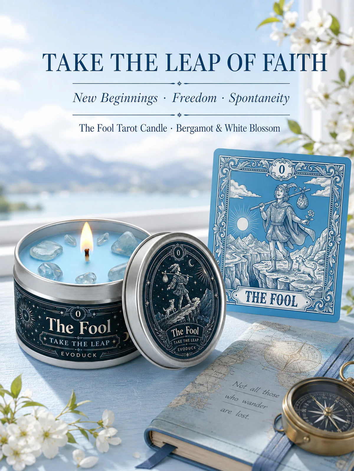 Evoduck The Fool Tarot Scented Candle For Spiritual Meditation