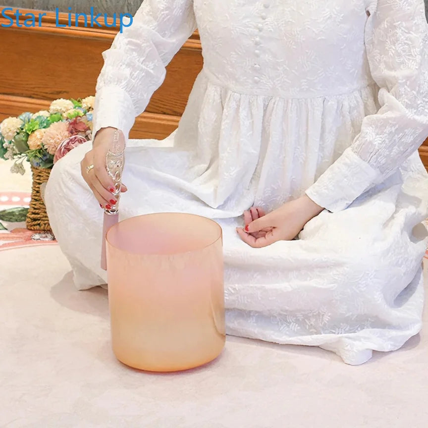 Crystal Singing Bowl 432Hz D Note Alchemy Meditation Instrument