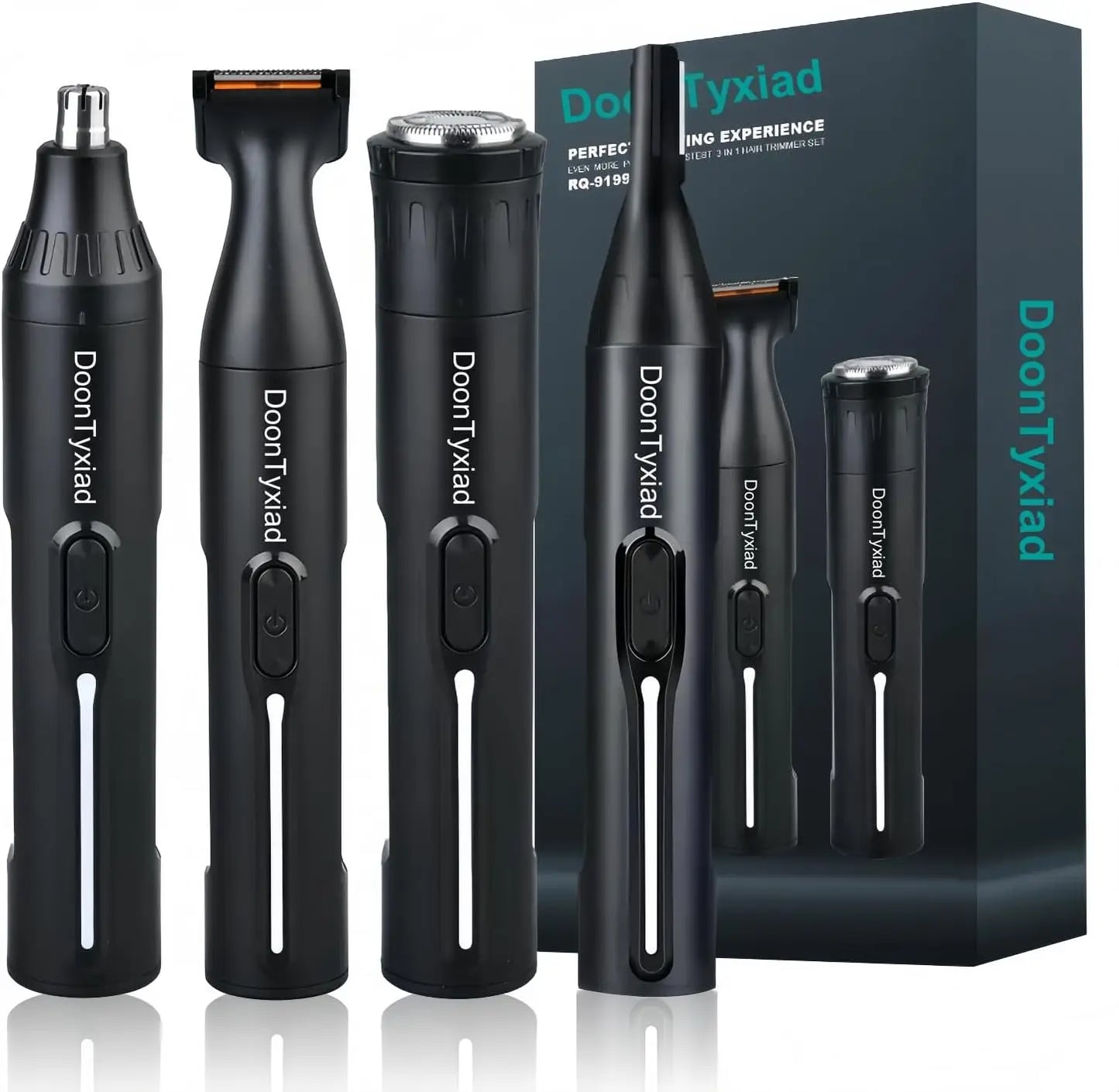 Rechargeable 4-in-1 Hair Trimmer for Men and Women, Painless Eyebrow & Facial Grooming with Powerful Motor