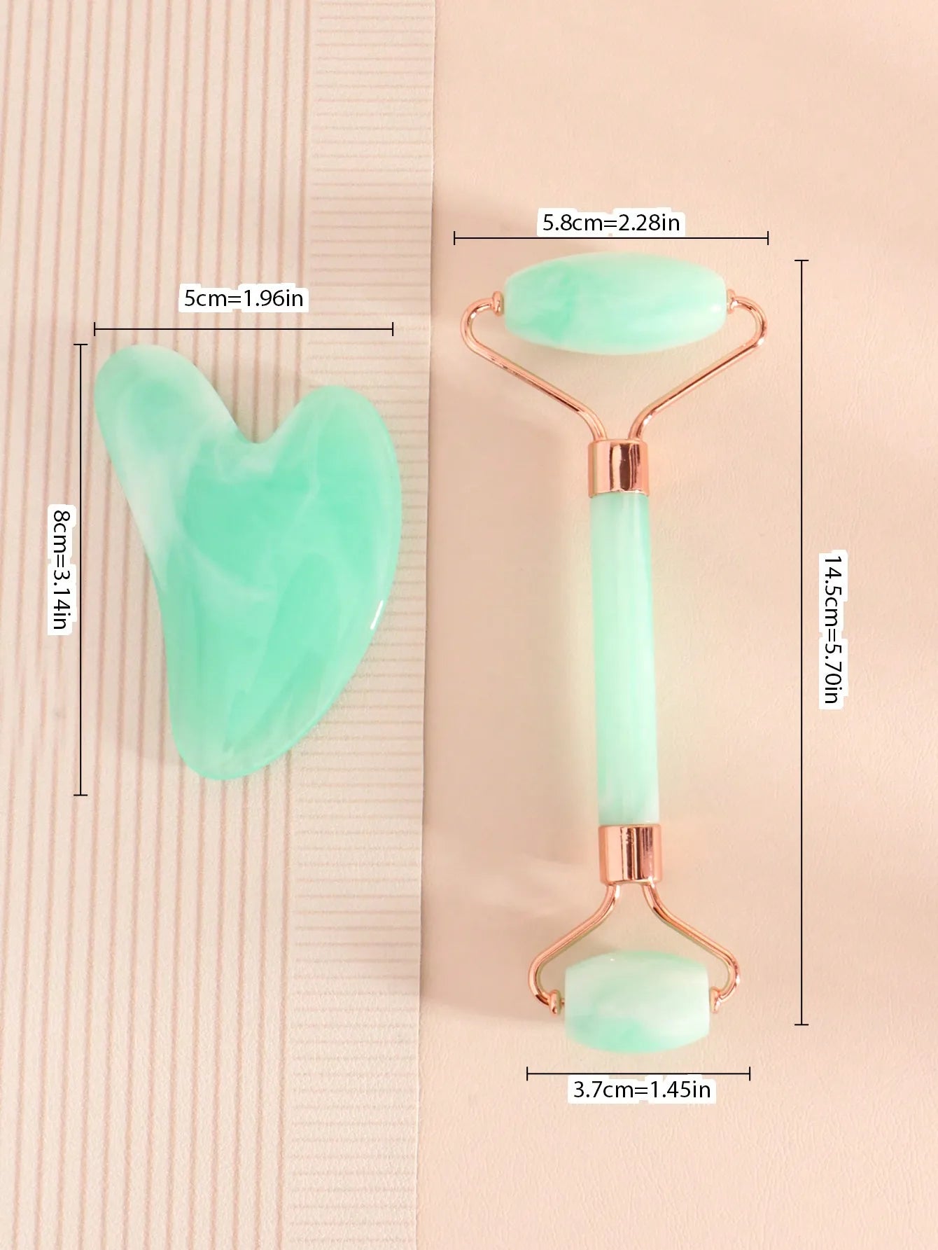 Facial Massage Tool Kit 3-Piece Set: Face Roller And Cupping