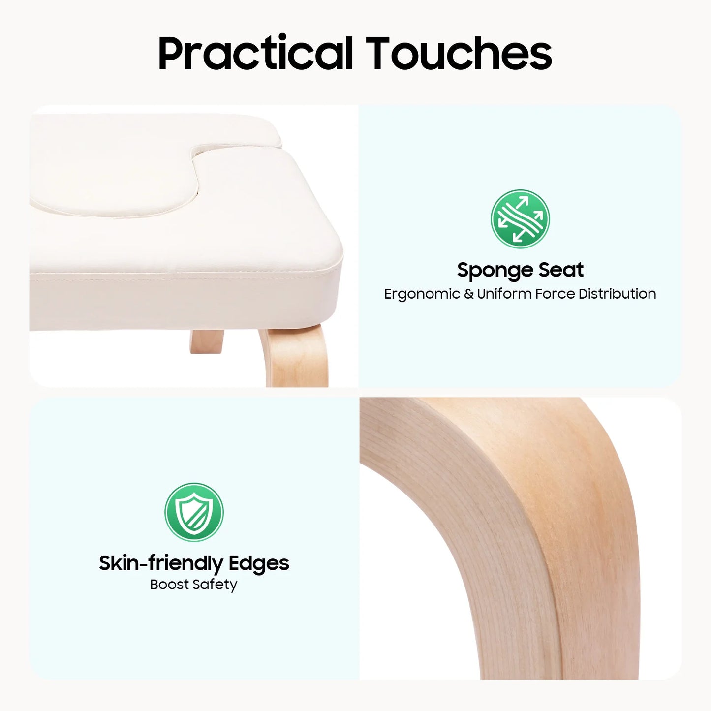 Wood Yoga Headstand Bench Inversion Chair Relief Fatigue