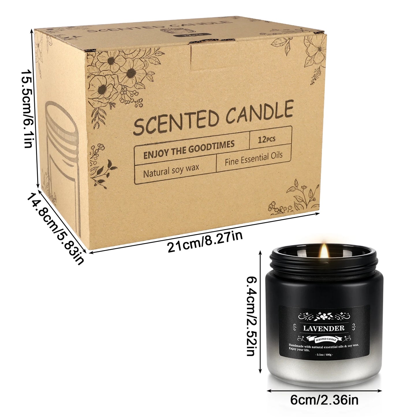 Premium Scented Soy Wax Aromatherapy Candles For Home Decor