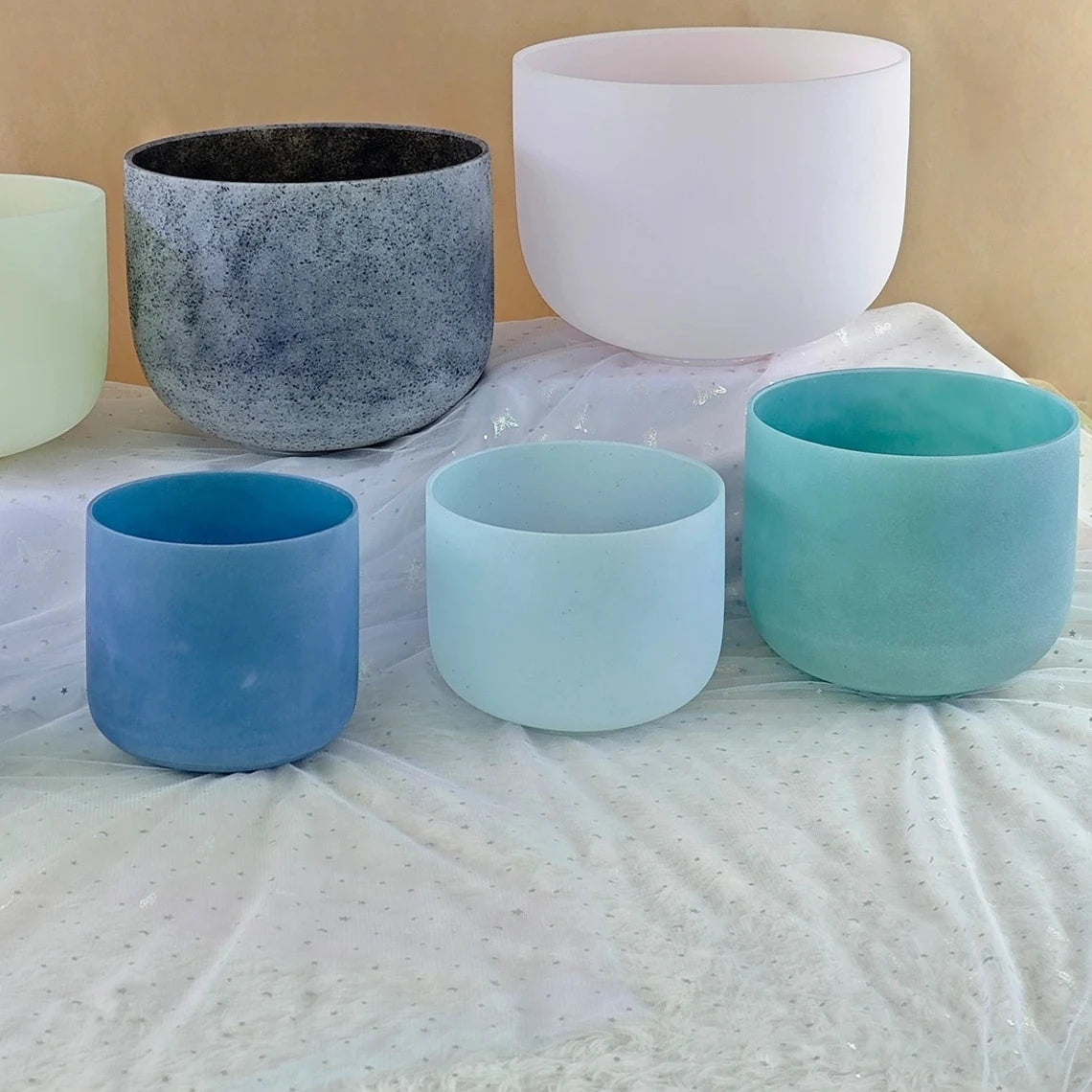 Gemstone Fusion Crystal Singing Bowl Set 432Hz 7 Pcs