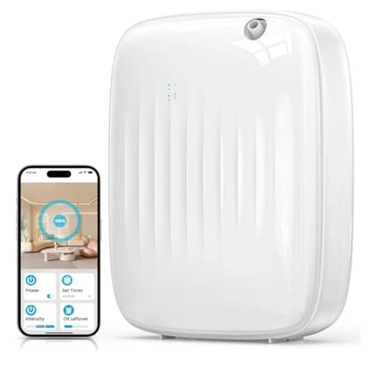 Waterless Essential Oil Diffuser - Whole-Home Scent Cold Air Diffuser Up to 3000sq.ft for Large Home Office Hotel - Adjustable