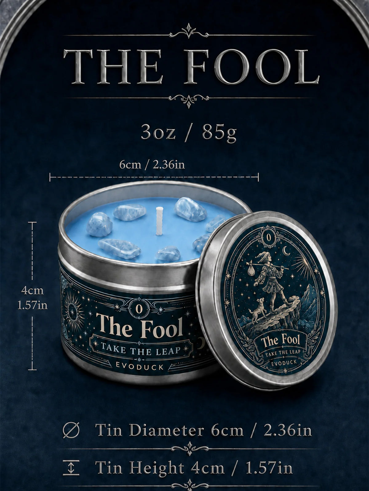 Evoduck The Fool Tarot Scented Candle For Spiritual Meditation