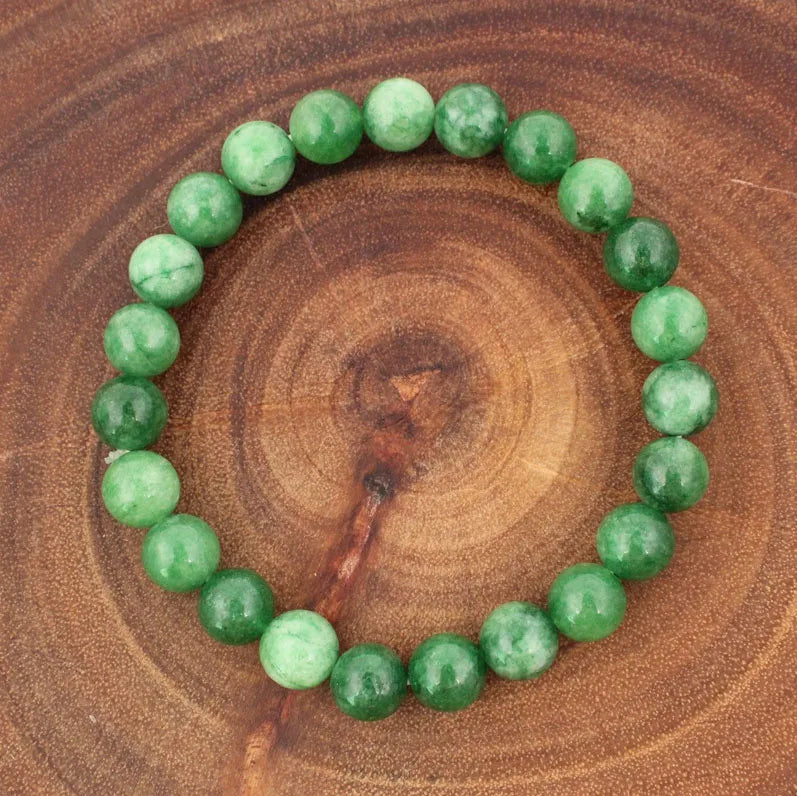 Genuine Jade Natural Stone Beaded Bracelet For Modern Style