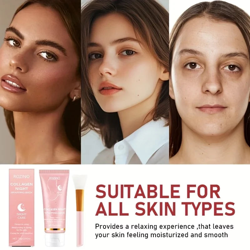Collagen Overnight Facial Mask With Hyaluronic Acid For Hydration