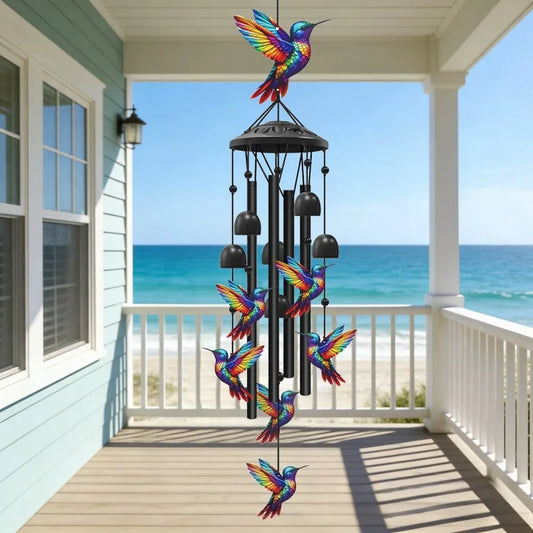 Aluminum Hummingbird Wind Chime For Outdoor Garden Patio Decor