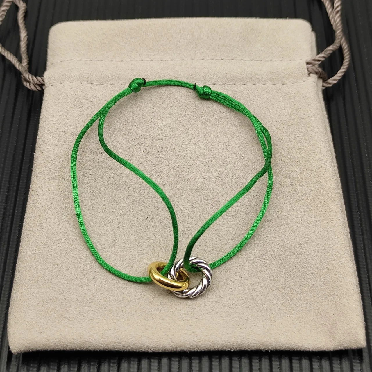 Lexington Double Ring Nylon Rope Bracelet For Men And Women
