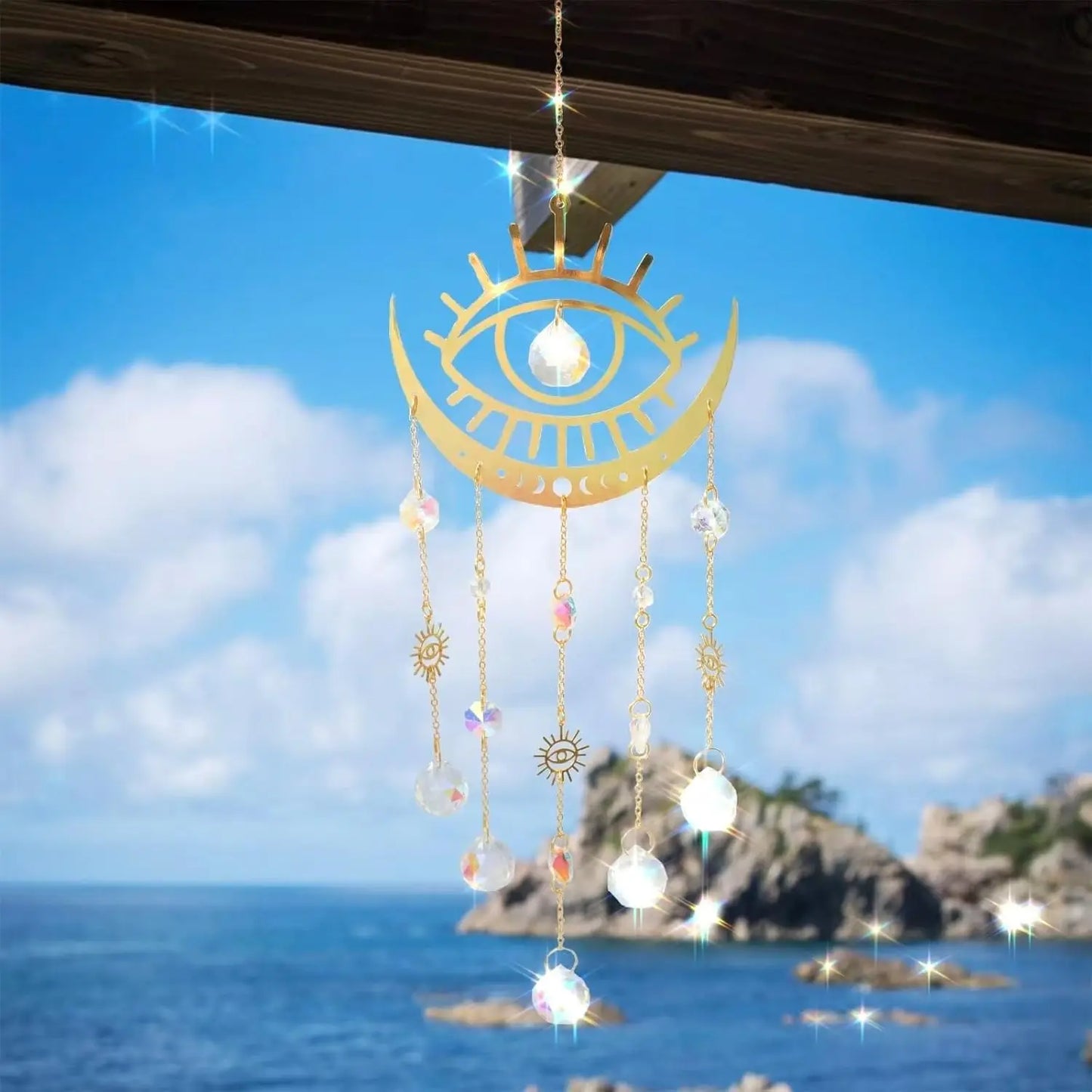 Crystal Ball Wind Chimes With Prisms For Indoor Outdoor Decor