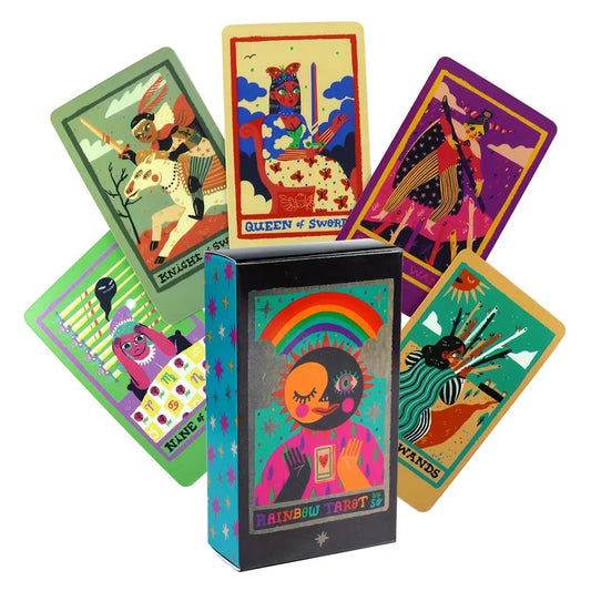 Rainbow Tarot Deck 78 Cards for Beginners Spiritual Guide