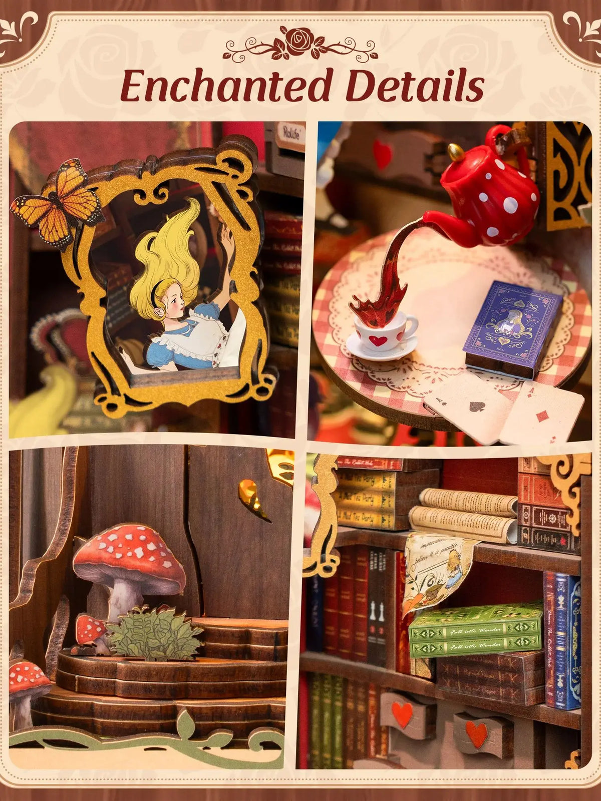 Rolife Fall Into Wonder DIY Book Nook Kit For Adults