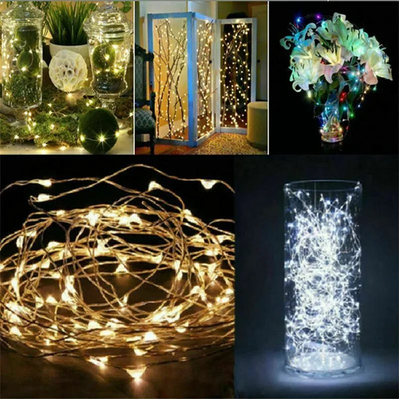 LED Fairy Lights String Battery Operated Indoor Home Garden Decor