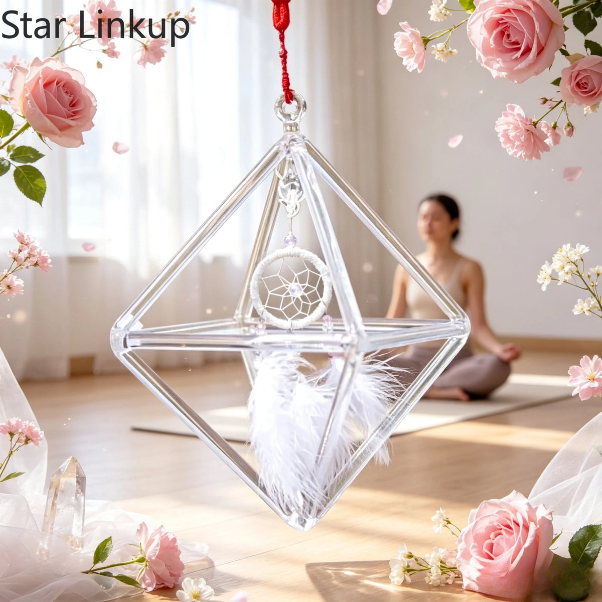 GIOIO Quartz Crystal Singing Pyramid Sound Healing Chakra Instrument