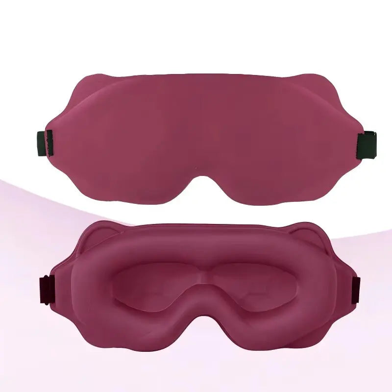 Weighted 3D Contoured Sleep Eye Mask With Soft Cotton Blend